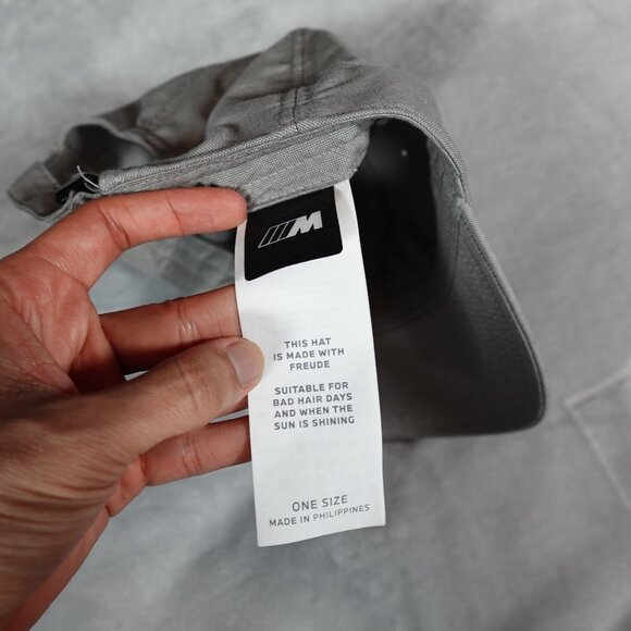 BMW M Series Collection Strapback Hat Cap Adult Size Freude Gray - Picture 3 of 9